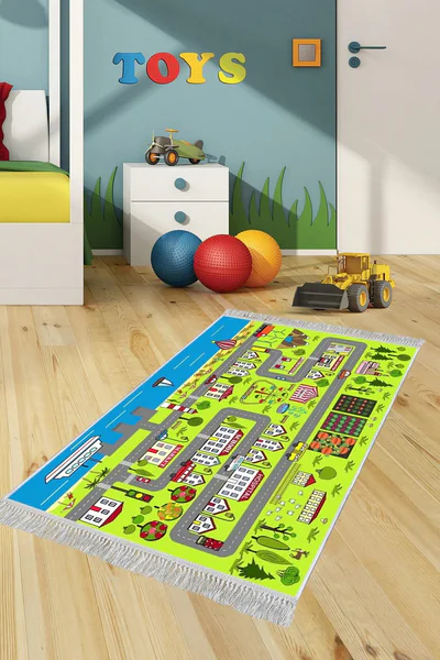 Covor pentru copii, ELS546, 80x300 cm, Multicolor