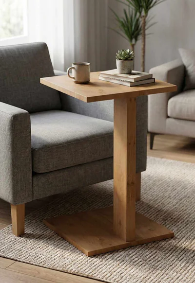 Masuta, Hanah Home, Artmtkcsdtble, 35x56x35 cm, Stejar