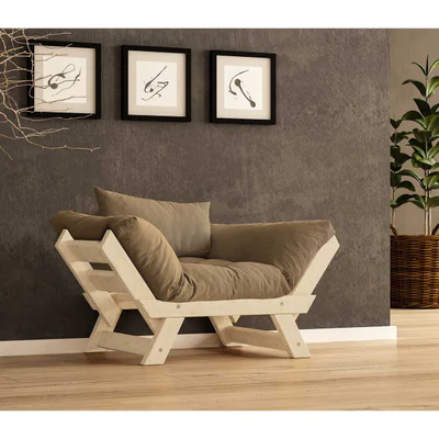 Fotoliu de gradina, Hanah Home, CPT8142-140, Natural / Camila