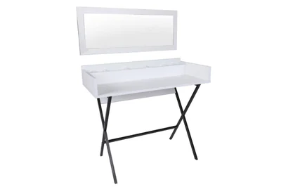 Masa de machiaj, Hanah Home, Doha, Alb/Negru