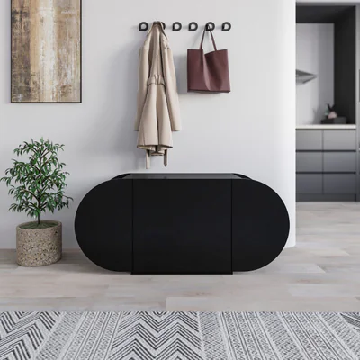 Pantofar, Hanah Home, Pozy Shoe Bench, 110x50x40.4 cm, Negru