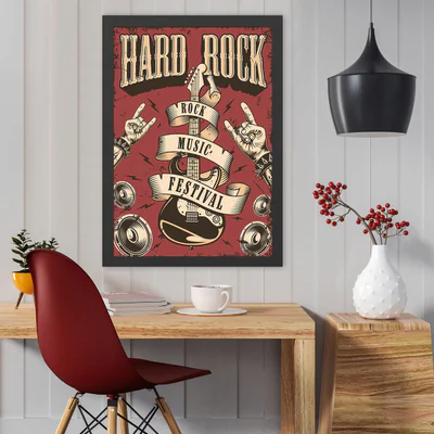 Tablou decorativ, Hard Rock (55 x 75), Polistiren, Multicolor