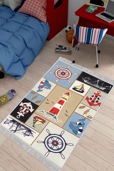 Covor pentru copii, ELS541, 80x300 cm, Multicolor