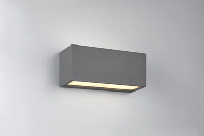 Aplica de perete pentru exterior Mayenne, TRIO, 25x11 cm, 10W, 2x E14, aluminiu, antracit