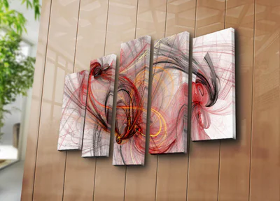 Tablou decorativ, 5PATK-246, 19 x 70 cm, Multicolor