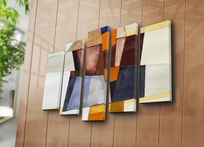 Tablou decorativ, 5PATK-224, 19 x 70 cm, Multicolor