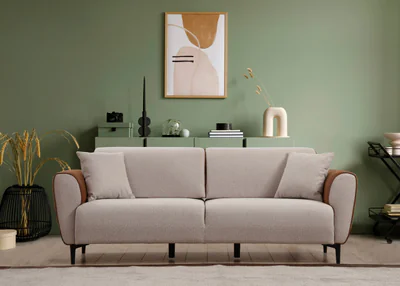 Canapea extensibila 3 locuri, Atelier del Sofa, 560ARE2228, Bej / Scortisoara
