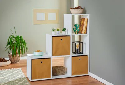 Corp biblioteca Cadore 6, Inter Link, 104.4x33x106.9 cm, lemn, alb